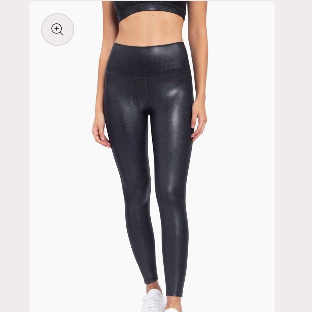 🍒BOGO50%🍒🆕🖤RAE MODE BLACK Iridescent Holo Foil High-Waisted Leggings 1XL